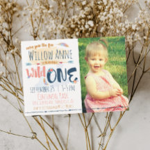 Wild One - Einladung zum ersten Geburtstag