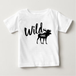 Wild One Elch 1. Geburtstag Party Baby T - Shirt