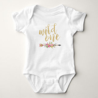 Wild One First Birthday Baby Girl Birthday Outfit Strampler