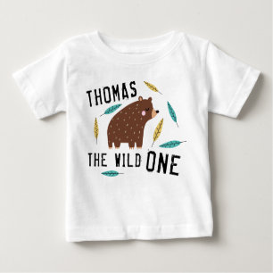 Wild One First Birthday Boy Baby T-shirt