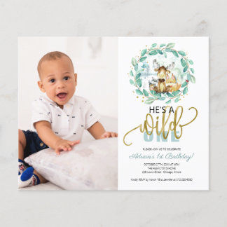 Wild One First Birthday Budget Einladungen