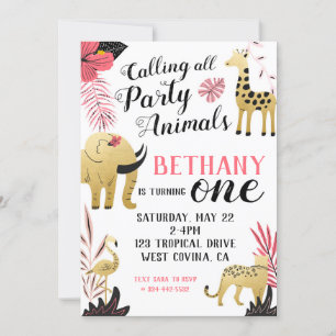 Wild One First Birthday Invitation