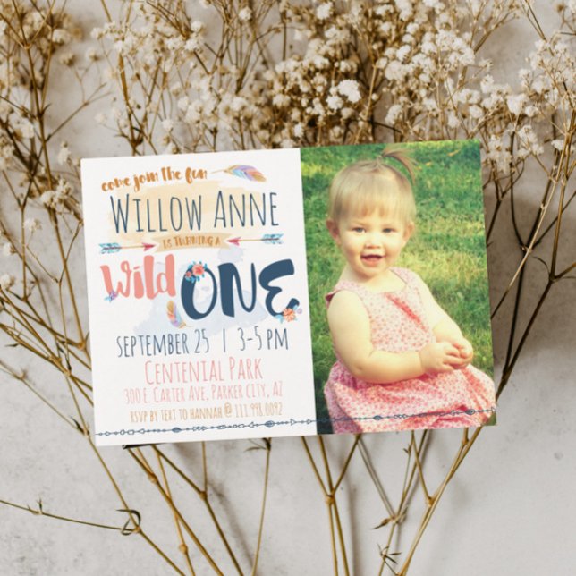 Wild One First Birthday Invitation (Créateur téléchargé)