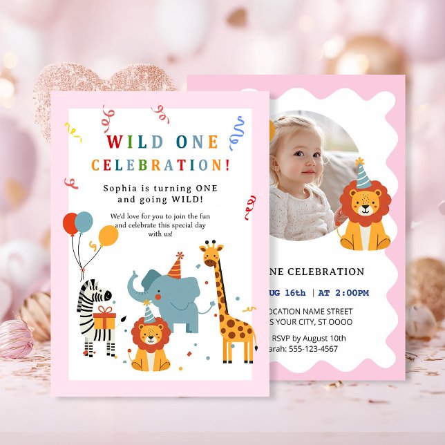 Wild One First Birthday Invitation (Créateur téléchargé)