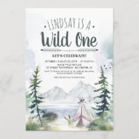 Wild One First Birthday Invitation