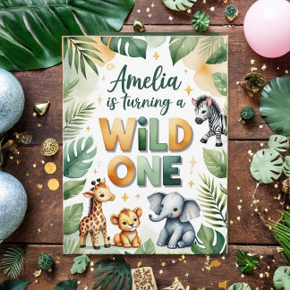 Wild One First Birthday Invitation Card | Amelia Einladung