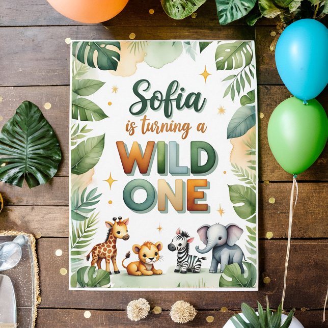Wild One First Birthday Invitation Card | Sofia Einladung (Von Creator hochgeladen)