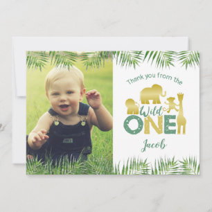 Wild One Gold Safari Carte de remerciements d'anni