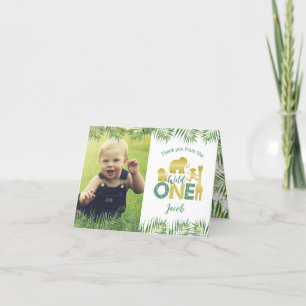 Wild One Gold Safari Carte de remerciements d'anni