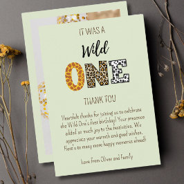 Wild One Green Foto Skript Dankeskarte