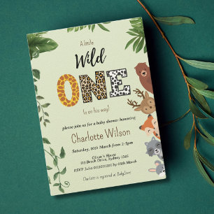 Wild One Greenbaby Dusche QR-Code Einladung