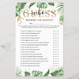 Wild One "Guess Who" Baby Shower Game Flyer