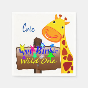 Wild One Happy Birthday Paper Napkins Eric Serviette