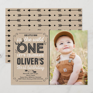 Wild One Invitation Boy Wild One Birthday Party Einladung