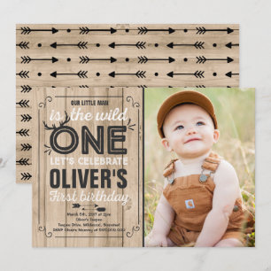 Wild One Invitation Boy Wild One Birthday Party Einladung