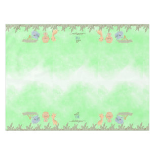 Wild One Jungle Friends Blue Brown Erster Geburtst Tischdecke