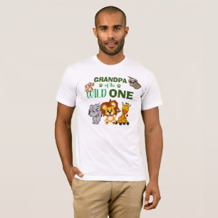 Wild One Jungle Safari 1. Geburtstag Großvater T-Shirt