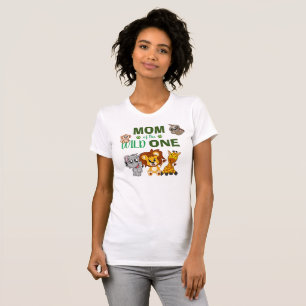 Wild One Jungle Safari 1. Geburtstag Mama T-Shirt