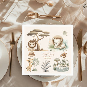 Wild One Jungle Safari Animals Boy 1. Geburtstag Serviette