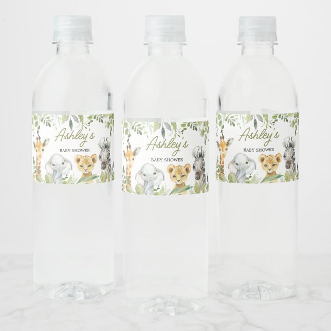Wild One Jungle Safari Baby Dusche (Flaschen)