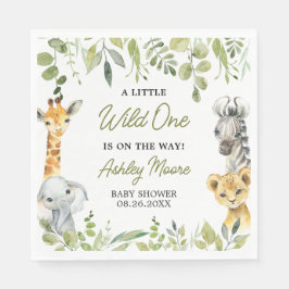 Wild One Jungle Safari Baby Dusche Serviette