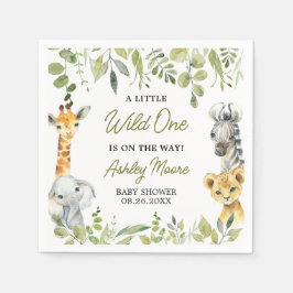 Wild One Jungle Safari Baby Dusche Serviette