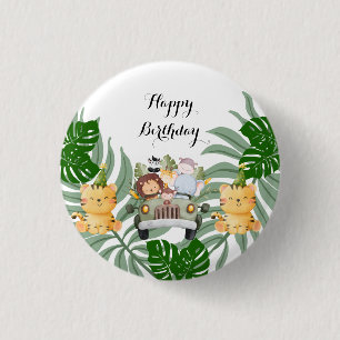Wild One Jungle Safari Geburtstag Button