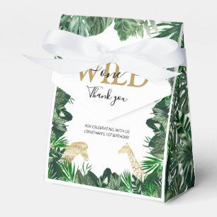 Wild One Jungle Safari Thema 1. Geburtstag Party Geschenkschachtel