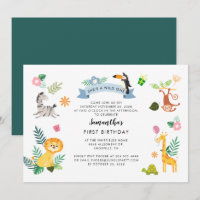 Wild One Jungle Safari Tiere 1. Geburtstag