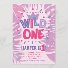 Wild One Jungle Theme Girl zum ersten Geburtstag
