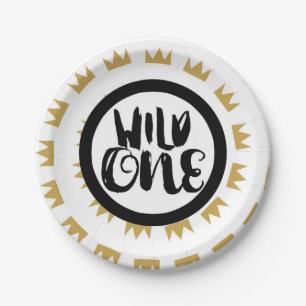 Wild One King of Things Crown 1. Geburtstag Party Pappteller