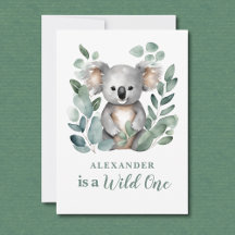 Wild One Koala Animal Child's 1. Geburtstag