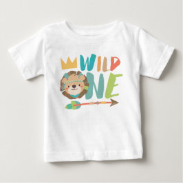 Wild One Lion and Arrow | Boho | Ein Jahr alt Baby T-shirt