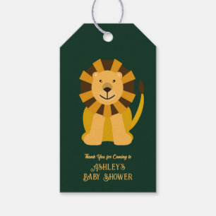 Wild One Lion Baby Shower Jungle Safari Gefallen Geschenkanhänger