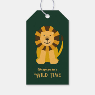 Wild One Lion Birthday Party Jungle Safari Gefalle Geschenkanhänger
