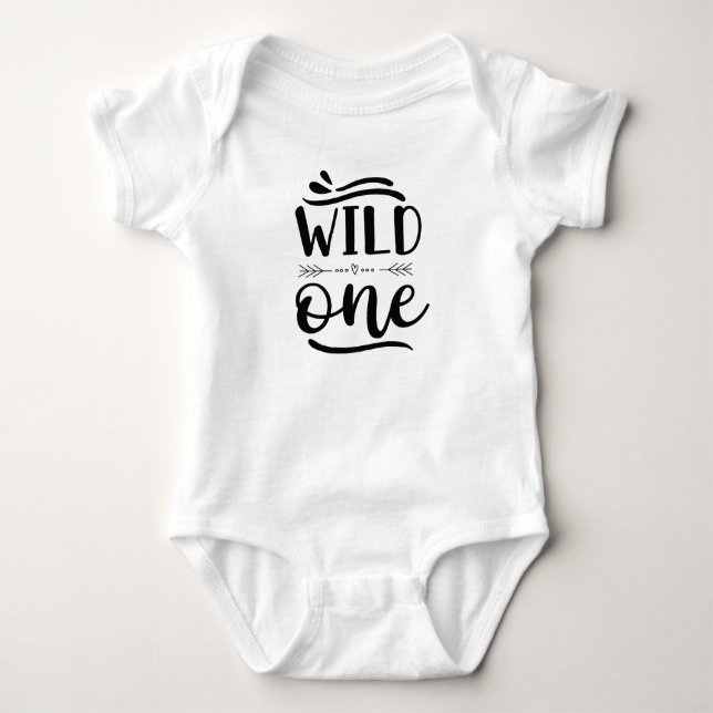 "Wild One" lustiger Babybodysuit Baby Strampler (Vorderseite)
