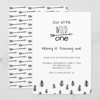 Wild One macht ein Erlebnis zum Geburtstag Einladung