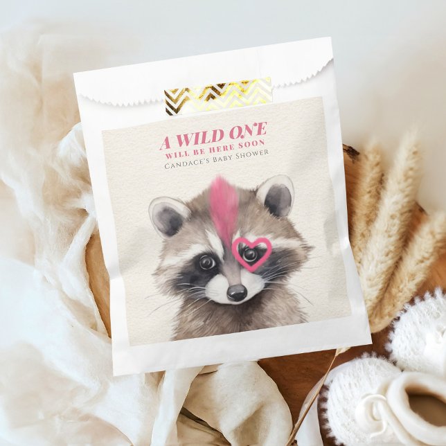 Wild One Mohawk Raccoon Babydusche Geschenktütchen (Von Creator hochgeladen)