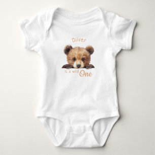 Wild One Niedlich Baby Bear Personalisiert Strampler