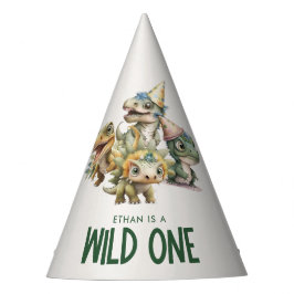 Wild One Niedlich Dinosaur Erster Geburtstag Partyhütchen