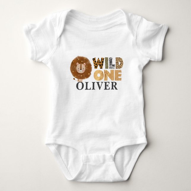 Wild One Niedlich Lion King Baby Strampler (Vorderseite)