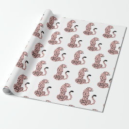 Wild One Pink Leopard Geschenkpapier