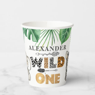 Wild One Safari 1. Geburtstag Papier Cup Pappbecher