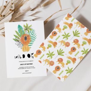 WILD ONE Safari 1er anniversaire Invitation