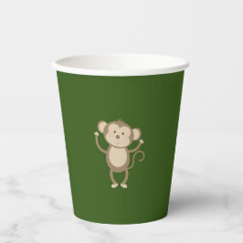 Wild One Safari Animal Affe Baby Shower Pappbecher