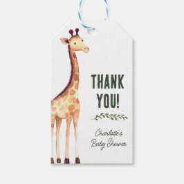 Wild One Safari Animals Baby Dusche Vielen Dank Geschenkanhänger