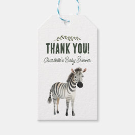 Wild One Safari Animals Baby Dusche Vielen Dank Geschenkanhänger
