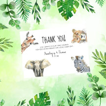 Wild One Safari Animals Baby Shower DANKE