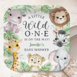 Wild One Safari Animals Baby Shower Gender Neutral Pappteller<br><div class="desc">Add a touch of elegance to your Baby Shower with our "Wild One" Safari Animals Baby Shower Paper Plates! Don't settle for the ordinary. Elevate your celebration,  order your today,  and make your event extraordinary!</div>