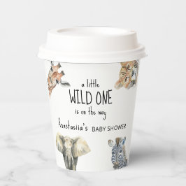 Wild One Safari Animals Baby Shower Pappbecher